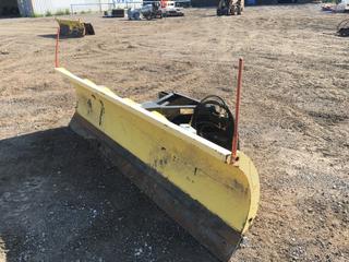 Snow Wolf Ultra 108in Snow Plow, 2 Cylinder - Trip Edge, Fits Skid Steer. 1 Resistor Spring Bent  (HIGH RIVER YARD)