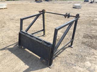 Custom Built Reel Stand Skid Steer Attachment, 49in x 46in x 40in PL#9069  (HIGH RIVER YARD)