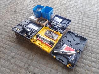 Craftsman Reciprocating Saw, Mastercraft Nailer, Automatic Leveler,  Hinge-Boring Jig, Assorted Squares, Bolts, Screws and Nails (HIGH RIVER YARD)