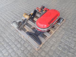 Portable BBQ, Porter Cable Nailer, Bostitch Nailer, Milwaukee Caulk Gun and 14.4V Battery/Charger (HIGH RIVER YARD)