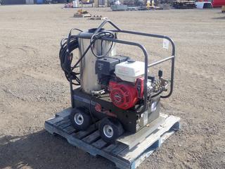 Kodiak HWDG 4030F Hot Water Pressure Washer c/w Hinda GX390 13hp Gas Engine, Showing 228hrs, S/N 20020233 *Note Tires Bent* (HIGH RIVER YARD)