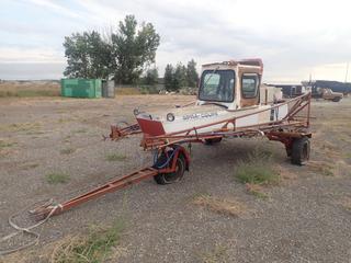 Melroe 103 3-Wheel Sprayer System Spearcoupe, No Power, Shifter Missing, Showing 813hrs, S/N GP377-1-1065 *Note: For Parts Only* (HIGH RIVER YARD)