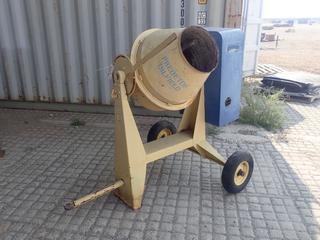 Portable Steel Drum Cement Mixer c/w Briggs & Stratton 2HP Engine. (HIGH RIVER YARD)