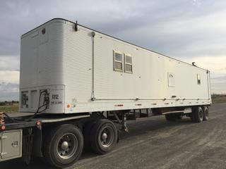 1975 53ft Fruehauf T/A Site Trailer c/w 52KVA Generator, 80 Gal Air Compressor, Work Station, Shelving, Power/Lights, 10.00 - 20 Tires, VIN DXW-6590-02(HIGH RIVER YARD)