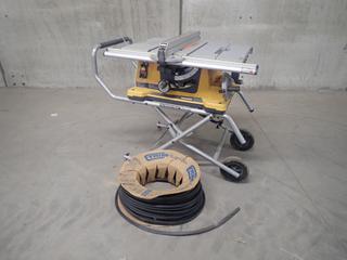 Ridgid TS2410LS 10in Table Saw with Stand, 120V 60Hz 15A, S/N U083228859 (HIGH RIVER YARD)