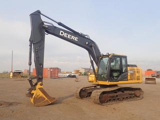 2014 Deere 160G LC Excavator c/w Deere 4045 4.5L 95kw Diesel, AC/Heater, WBM 22in Digging Bucket, Hydraulic Quick Coupler, 27in Triple Grouser Pads, Showing 5,790 Hrs, S/N 1FF160GXCED055837.  (HIGH RIVER YARD)