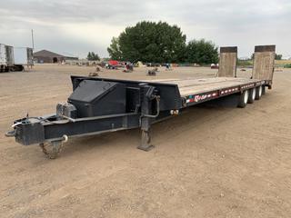 2015 BWS 25 ART 30ft Tridem Equipment Trailer c/w  Pintle Hitch, Air Ramps and Tilt with Custom Tool Box, VIN 2B925TT33G1001117.  (HIGH RIVER YARD)