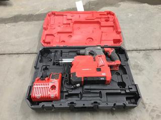 Milwaukee 1in Hammerdrill c/w Hammer Vac Dedicated Dust Extractor and Charger, No Battery (HIGH RIVER YARD)