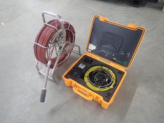 Cable Reel with Camera c/w Model 120 Camera Control Unit, Lithium Ion Battery and Charger 13.5V, S/N 991 (HIGH RIVER YARD)