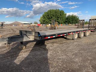 2008 Loadstar 24ft Tridem Equipment Trailer c/w Pintle Hitch, Air Assist Ramps, Chain Box, Rubber Runner on Deck, 215/75R17.5 Tires, S/N 2P9TA293381059603   (HIGH RIVER YARD)