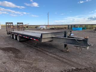 2008 Loadstar 24ft Tridem Equipment Trailer c/w Pintle Hitch, Air Assist Ramps, Chain Box, Rubber Runner on Deck, 215/75R17.5 Tires, S/N 2P9TA293381059603   (HIGH RIVER YARD)