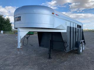 1989 6ft x 12ft T/A Gooseneck Horse Trailer c/w 1950kg Axles, 225/75R15 Tires, VIN 2S9GN2359L1023554. (HIGH RIVER YARD)