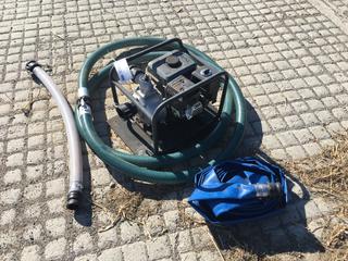 Hyundai HX196 6.5hp Water Pump c/w Assorted Hose (HIGH RIVER YARD)