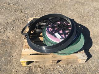 (3) Insulated Orenco Covers/Lids, Rubber Weather Strip, Etc (HIGH RIVER YARD)