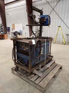 Miller Deltaweld 451 230/460/575V 3-Phase CV/DC Arc Welding Power Source w/ 70/35/28 Amp, 23KW. SN KE700684 c/w Miller S-60 24V Constant Feed Wire Feeder, Grounding Cable And Portable Stand. SN KE630831 (FORT SASKATCHEWAN YARD)