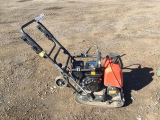 Husqvarna LF100 Plate Tamper c/w Honda GX160 Engine and Folding Wheels, 24in L x 20in W, Starts and Runs (HIGH RIVER YARD)