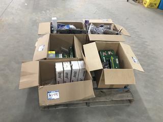 Pallet of Assorted Welding Supplies c/w Tips, Handles, Welding Rod, Grinding Discs, Etc  (HIGH RIVER YARD)