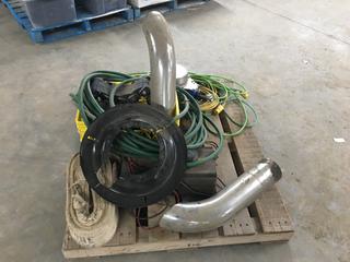 Pallet of Assorted Items c/w Extension Cords, 3000W Inverter, Sala Cable Winch/Hoist, Etc (HIGH RIVER YARD)