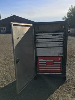 Tool Cabinet w/ 10-Drawer Chest and 4-Drawers c/w Air Tools, Grinders, Torque Wrench, Hammers, Ratchets, Squares, Etc 37in x 25in x 65in *Contents Included* (HIGH RIVER YARD)