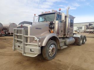 2005 Kenworth T800 T/A Sleeper Truck Tractor c/w Cummins ISX 475hp 15L Diesel, 18-Spd Eaton Fuller, Webasto Engine Heater, 26,853kg GVWR, 5987kg Fronts, 10,432kg Rears, 3 1/2ft Sleeper, 232in WB And 11R24.5 Tires. CVIP 06/2025. Showing 1565hrs, 513,062kms. VIN 1XKDD40X75R979114 *Note: Engine In Frame Completed June 2021 1500hrs Since Repair*