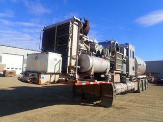 2006 Peerless CH-43-3A 43ft Tri-Axle Step Deck Direct Fired Nitrogen Pumping Trailer c/w 42,400kg GVWR, 10,200kg GAWR, Crown Energy 14,506L Cryogenic Tank, Cummins QSK19-C 19L 800hp Diesel, Hydra Rig NP1000 Tri-Flex Pump And 11R24.5 Tires. CVIP 02/2025. Showing 179 Engine Hrs, Hubodometer Showing 283,533kms. SN NRF11009176A2006. VIN 2PLC043306BH12478