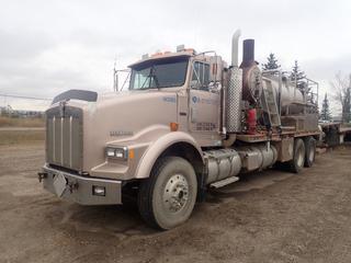 1993 Kenworth T800 T/A Hot Oil Truck  c/w Detroit Diesel Series 60, 22,500kg GVWR, Mtd. Chemical Pump System, Custom Energy Heater, (2) Stainless Steel Tanks, (2) Mission Magnum Pumps, 256in WB, 315/80R22.5 Front And 11R24.5 Rear Tires. Showing 8436hrs. VIN 2XKDDR0X8PM930317