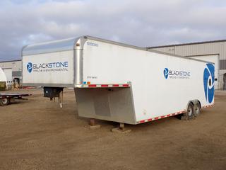 2007 Motiv Trailer Model MOTGRSX8534TA5 34ft T/A Gooseneck Enclosed Trailer c/w 16,800lb GVWR, 7000lb GAWR Per Axle, Hydro Drill Tube Cleaning System, Contents And ST235/85R16 Tires. VIN 1N9GE34217S192217