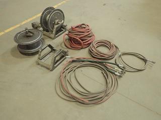 (2) 2011 Hannay Reels Model 1514-17-18 Hose Reels c/w Assorted Hose And Hose Connections