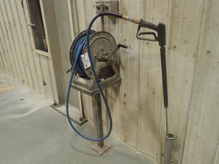 Hannay Reels Model 1514-17-18 Hose Reel w/ Pressure Washer Hose And Wand. SN 2028582