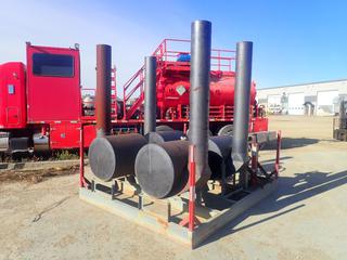 Nitrogen Test Stand Exhaust Silencer System c/w 10ft X 8ft Skid. *Note: Buyer Responsible For Removal*