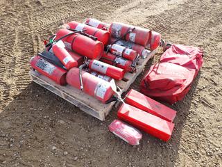 Qty Of Dry Chemical ABC Fire Extinguisher, First Aid Kits, Triangle Flare Kits And Blanket Bag *Note: May Require Recertification And Refilling*