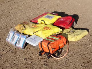 Qty Of Spill Kits, First Aid Kit, Blanket Bag, Back Pack Sprayer, Flare Kit And First Aid Blanket