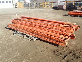 Qty Of Pallet Racking Includes: (7) 12ft Uprights, (5) 9ft Crossbeams And (1) 10ft Crossbeam