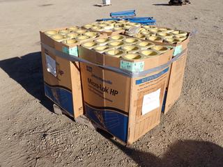 Qty Of (4) Boxes Of Johns Manville Approx. 3ft X 5in  High Performance Fiber Glass Pipe Insulation