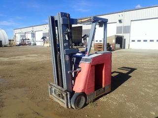 Dockstocker DSS350TT 3500lb Cap. 36V Stand Up Forklift c/w 42in Forks And 3-Stage Mast. SN S350-01303-96 *Note: No Batteries, Running Condition Unknown, Buyer Responsible For Loadout*