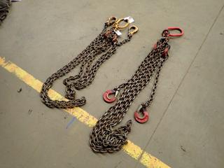 (1) 13ft And (1) 14ft 3/8in 12,300lb Cap. 2-Leg Lifting Chains