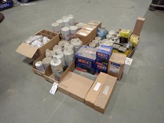 Qty Of Assorted Fuel, Oil And Hydraulic Filters c/w Air Dryer Cartridge, Filter Elements And Sample Bottles