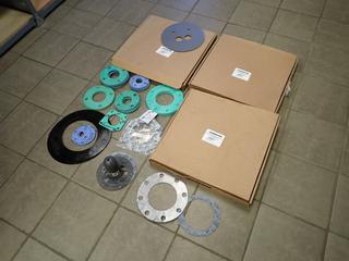 Qty Of 1in 150 To 3in 150 Pipe Gaskets c/w Air Spring Plate