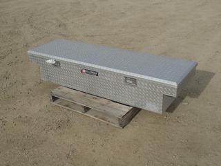 Challenger 5ft X 18in X 14in Aluminum Toolbox c/w Fittings, Caution Tape, Crimper And Assorted Supplies