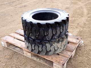 (2) AICHI ME310 28X9-15/7.00 Solid Tires