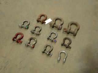 Qty Of 3/4, 1, 1 1/8 And 1 3/8 Shackles