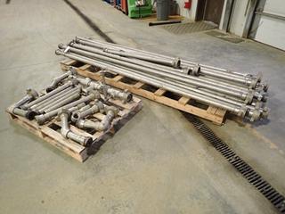 Qty Of Approx. 4ft - 10ft 2in N2 Loading Pipe c/w Fittings, Tee's, 90's And Nipples 