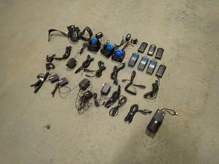 Qty Of Motorola Parts Includes: Radios, Batteries, Mic Cables, Power Supplies, Radio Belt And Case