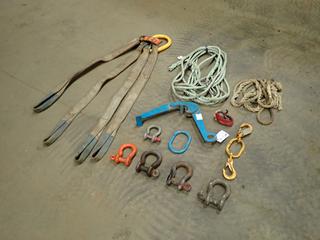 Steel Lifter, Tag Lines, Titan 4-Way Lifting Sling, Qty Of Shackles And Assorted Supplies