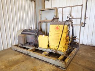 2004 Jetstream Skid Mtd. Water Blasting Unit c/w Hammelman 41,500PSI High Pressure Pump, Crown Triton 230/460V 3-Phase Motor And 112in X 86in X 10in Skid *Note: Buyer Responsible For Removal*