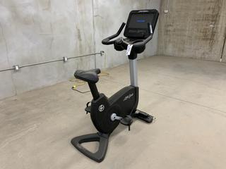 Life Fitness Model 95CS Life Cycle Inspire Upright Bike c/w KOPS Leg Position, Programmed Workouts & Touchscreen Display. S/N APU117596  (HIGH RIVER YARD)