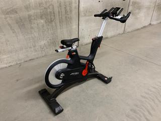 Life Fitness IC7 Spin Bike with 2-Stage Hybrid Poly-V and Tooth Belt  Drivetrain, WattRate TFT Touchscreen Console with Quick Start, Power Training, Heart Rate and FTP Power Test, S/N FCRB0015537-18H  (HIGH RIVER YARD)