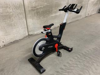 Life Fitness IC7 Spin Bike with 2-Stage Hybrid Poly-V and Tooth Belt  Drivetrain, WattRate TFT Touchscreen Console with Quick Start, Power Training, Heart Rate and FTP Power Test, S/N FCRB0015814-18H  (HIGH RIVER YARD)