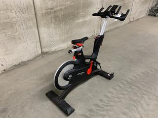 Life Fitness IC7 Spin Bike with 2-Stage Hybrid Poly-V and Tooth Belt  Drivetrain, WattRate TFT Touchscreen Console with Quick Start, Power Training, Heart Rate and FTP Power Test, S/N FCRB0015810-18H  (HIGH RIVER YARD)