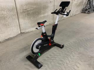 Life Fitness IC7 Spin Bike with 2-Stage Hybrid Poly-V and Tooth Belt  Drivetrain, WattRate TFT Touchscreen Console with Quick Start, Power Training, Heart Rate and FTP Power Test, S/N FCRB0015561-18H *Note: Comes With MyRide Monitor*  (HIGH RIVER YARD)